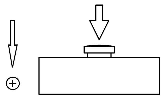 El pequeño tanque que pesa el indicador de tensión de la célula de la carga de compresión, tipo del botón